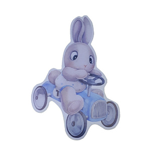 картинка Топпер для торта - "Зайчик на машинке" 