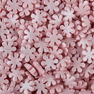 картинка Посыпки "Снежинки розовые перламутровые", 75гр. 