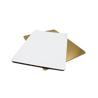 картинка Подложка прямоугольная, картон, зол./бел., 40*50см., 3.2мм., 1шт. 