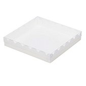 картинка Упаковка для печенья и пряников - Белая, 155х155хh35мм 