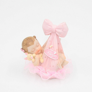 картинка Фигурка для торта - "Новорожденный", розовая (26148*B/p) 