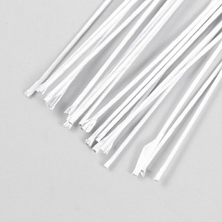 картинка Проволока флористическая в бумажной оплетке 1,2мм., белая, 36см., 20шт. 