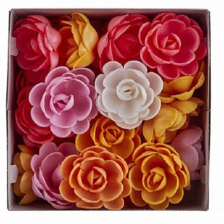 картинка Вафельные цветы - "Розы большие сложные", микс, 7шт. 
