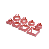 Вырубки с ручкой - круги и квадраты, набор, 8шт. 