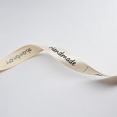 картинка Лента атласная "handmade", светлый персик, 18,8м*h1,2см. 
