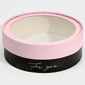 картинка Коробка-тубус с окном "For you", 16*16*5см. 