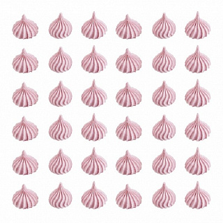 картинка Сахарные фигурки "Безе" рифленые розовые, 40гр. 