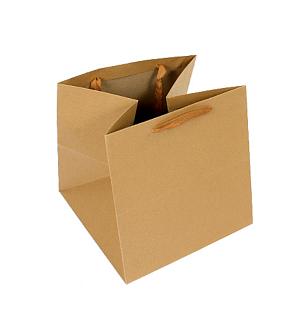картинка Крафт пакет с коричневыми ручками, 30*30*30см. 