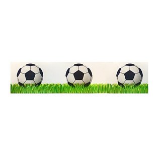 Бордюрная лента с рисунком - "Футбольный мяч", 50мм. 550м. 40мкр.