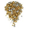 картинка Драже Блеск золото, серебро, взорванные зёрна риса в кондитерской глазури, микс, 75 г 