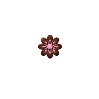 картинка Украшение из темной глазури "Цветок 30", пурпурный, 48шт. 