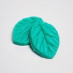 картинка Молд силиконовый "Листик розы", набор 2шт., 5,5*7,4*1,9см. 