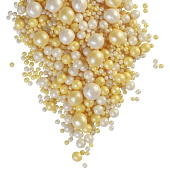 картинка Драже "Жемчуг желтый, серебро", 75гр. 