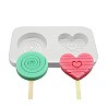 картинка Набор силиконовая форма для мороженого "Круг и сердце" и 2 акриловых палочки, 194*107*20мм. 