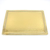 картинка Подложка Apollo прямоугольная с кружевом, картон, золотой, 21*31/25*35см., 1шт. 