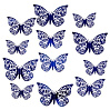 картинка Топпер пластиковый "Бабочки", 12 штук, цвет синий 