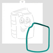 Форма для пряника с трафаретом "Веселая книга" 