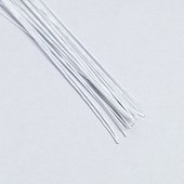 картинка Проволока флористическая в бумажной оплетке 0,7мм., белая, 40см., 30шт 