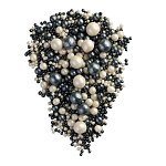 картинка Драже "Жемчуг черный, серебро", микс, 75гр. 