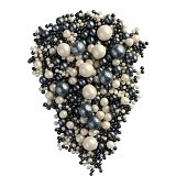 картинка Драже "Жемчуг черный, серебро", микс, 75гр. 