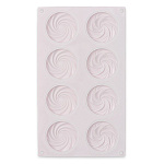 Форма силиконовая "Завиток" 2 дизайна, 6*0.9см., 8 ячеек