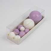 картинка Украшение "Шары из глазури", сиреневые, 11шт. 