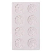 Форма силиконовая "Завиток" 2 дизайна, 6*0.9см., 8 ячеек