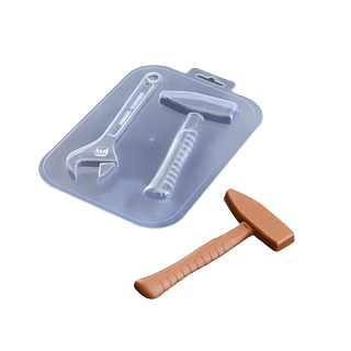 картинка Форма для шоколада "Ключ и молоток", 141*75*10 мм., 164*47*7 мм. 