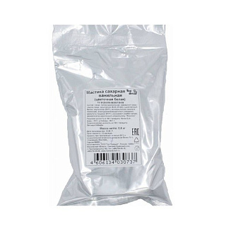 картинка Сахарная мастика ванильная "Top decor" цветочная, белая, 600гр.	 