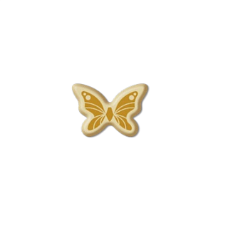 картинка Украшение из белой глазури, "Бабочка", золото, 56шт. 