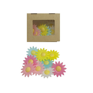 картинка Вафельные цветы - "Маргаритки", Микс, 10шт. 