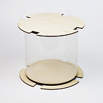 картинка Упаковка-тубус для торта, фанера, 18*h18см. 