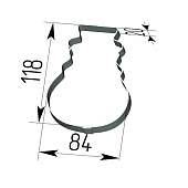 картинка Металлическая вырубка - "Снеговик"  