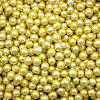 картинка Сахарные бусинки - Золотые перламутровые, 5мм. 50гр. (AI 28350) 