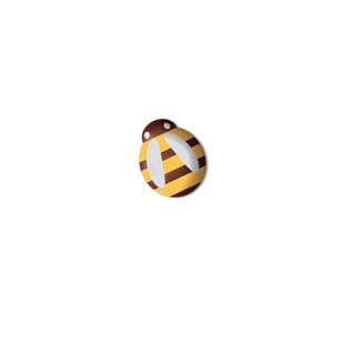 картинка Украшение из темной глазури, "Пчела", желтый, 54шт. 