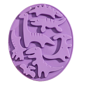 картинка Форма для льда и кондитерских украшений "Дино", 7 ячеек. 