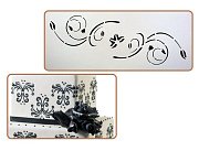 Пластиковый трафарет, растительный мотив №4, 127*347мм. 