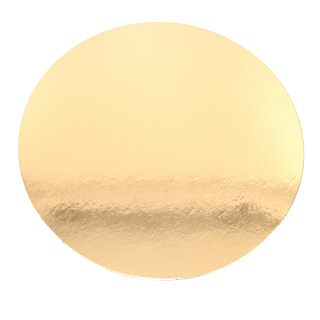 картинка Подложка круглая, картон, золотой, 28см., 1.3мм., 1шт. 
