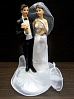 картинка Свадебная фигурка для торта - "Свадебная пара" (28370r/p) 