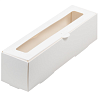 картинка Упаковка для макарон и кондитерской продукции с окном - Белая, 210х55х55мм. 