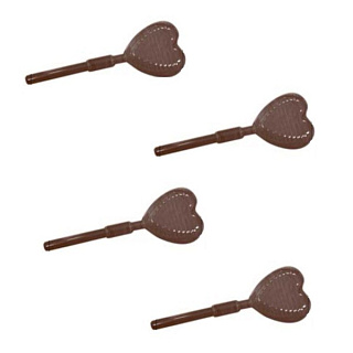 картинка Форма для отливки шоколадных фигурок - "Рифленое сердце на палочке" (90-1202) 