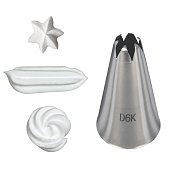 Насадка №D6K (BS0D6K) - "Цветок", 12мм.