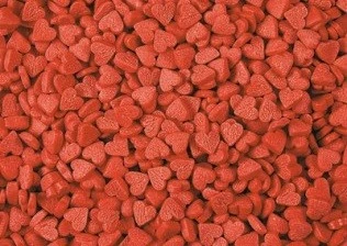 картинка Посыпки - "Сердечки красные мини", 0.75кг. 