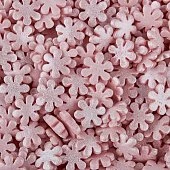 картинка Посыпки "Снежинки розовые перламутровые", 0.75кг. 