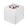 картинка Коробка для торта с окном, белая, 30*30*30см. 