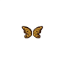 картинка Украшение из темной глазури, "Бабочка крылья", золото, 28шт. 
