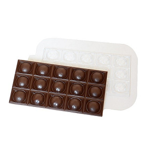 картинка Пластиковая форма для шоколада - "Плитка футбольная" 