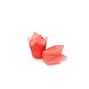 Бумажные формы для выпечки - "Тюльпан", Красный со снежинкой, 50*h75мм. 200шт. 