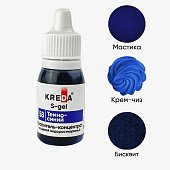 Краситель гелевый KREDA S-gel 58 темно-синий, концентрат, 10мл. купить в Москве-цена в магазине «Синьор Антонио Петти» картинка Краситель гелевый KREDA S-gel 58 темно-синий, концентрат, 10мл.