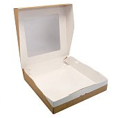 картинка Упаковка для печенья с окном "EcoTabox" - Светло-Коричневая, 20*20*h4см. картинка Упаковка для печенья с окном "EcoTabox" - Светло-Коричневая, 20*20*h4см.